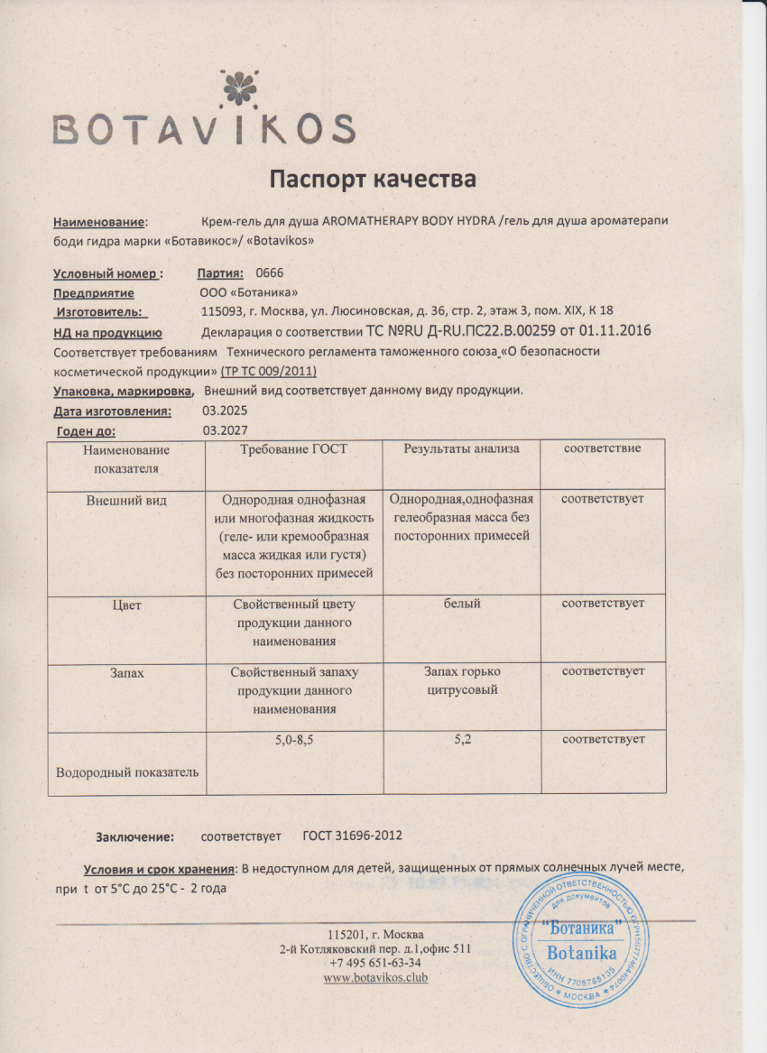 Паспорт №032025